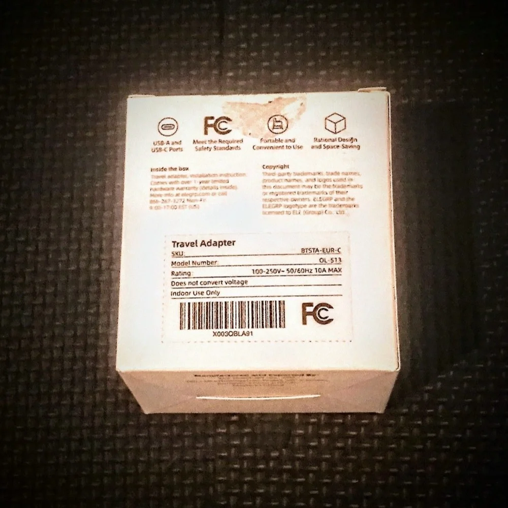 ELEGRP European Travel Plug Adapter with USB Ports
